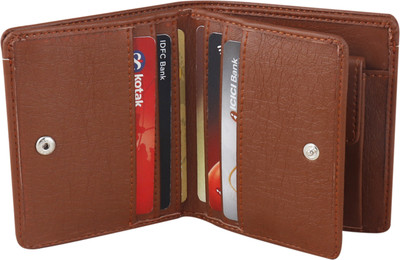 JND Men Casual Tan Artificial Leather Wallet(7 Card Slots)