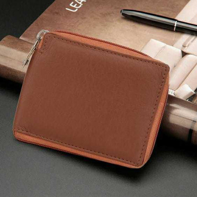 zaphod Men Casual Tan Artificial Leather Wallet(5 Card Slots)
