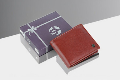 Sreeleathers Men Formal, Casual, Trendy Maroon Genuine Leather Wallet(7 Card Slots)