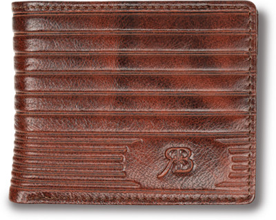 Rich Born Men Casual Brown Genuine Leather Wallet(5 Card Slots)