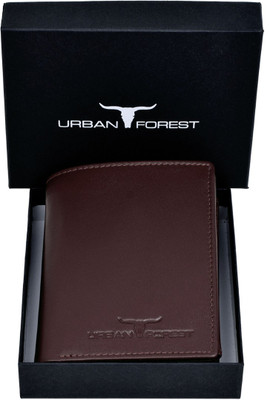 URBAN FOREST Men Casual, Formal Maroon Genuine Leather Wallet(9 Card Slots)