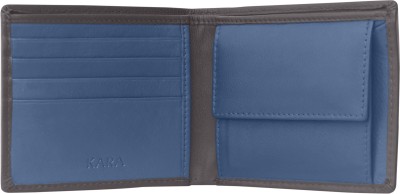 KARA Men Casual, Formal, Casual, Travel, Trendy Brown, Blue Genuine Leather Wallet(4 Card Slots)