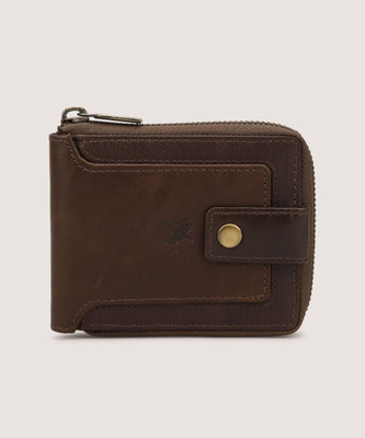 WildStitch Men Casual Brown Genuine Leather Wallet(7 Card Slots)