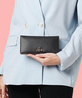 LAVIE Women Casual Black Artificial Leather Wallet(12 Card Slots)