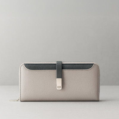 LINO PERROS Women Casual Grey Artificial Leather Wallet(11 Card Slots)