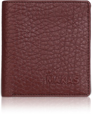 MaKas Men Casual Brown Artificial Leather Wallet(7 Card Slots)