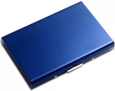 SAMTROH Men & Women Casual Blue Aluminium Card Holder(6 Card Slots)