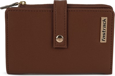 Fastrack Women Casual Tan Artificial Leather Wrist Wallet(10 Card Slots)