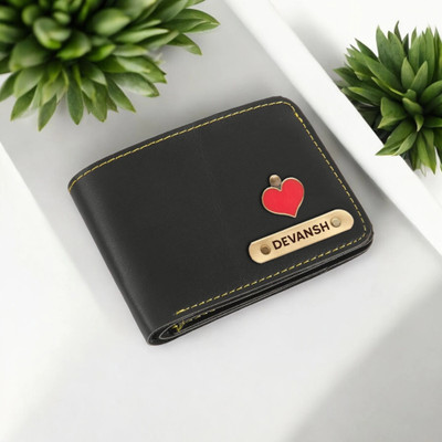 NavyaArts Men Casual, Ethnic, Evening/Party, Formal, Travel, Trendy Black Artificial Leather, Genuine Leather Wallet(5 Card Slots)