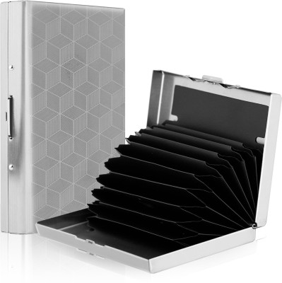 STORITE Men & Women Casual, Formal, Travel, Trendy Silver Aluminium Card Holder(10 Card Slots)