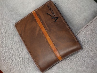 VENISON Boys Casual, Evening/Party, Formal, Trendy Brown Artificial Leather Wallet(5 Card Slots)