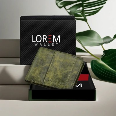 LOREM Men Casual, Evening/Party, Formal Green Artificial Leather Wallet(5 Card Slots)