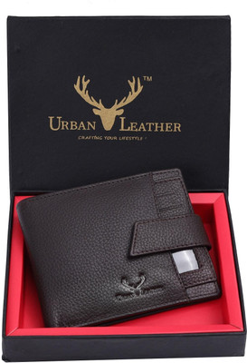 URBAN LEATHER Men Formal Brown Genuine Leather Wallet(6 Card Slots)