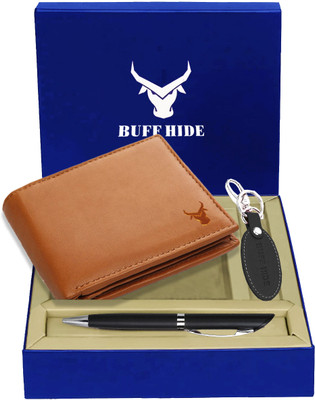 BUFFHIDE Men Casual, Ethnic, Formal, Evening/Party Brown Genuine Leather Wallet(8 Card Slots)
