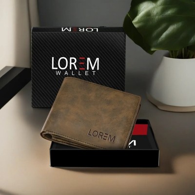 LOREM Men Casual, Evening/Party, Formal Brown Artificial Leather Wallet(11 Card Slots)