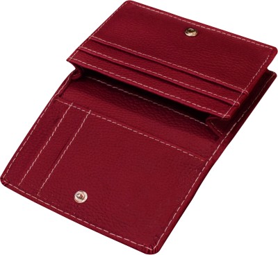 MATSS Men Casual, Ethnic, Evening/Party, Formal, Travel, Trendy Maroon Artificial Leather Card Holder(10 Card Slots)