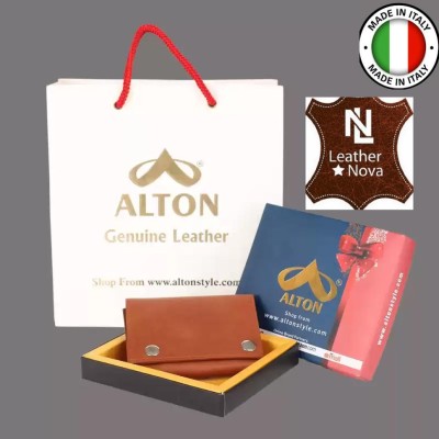 Alton Men & Women Ethnic, Casual, Evening/Party Black Genuine Leather Money Clip(14 Card Slots)