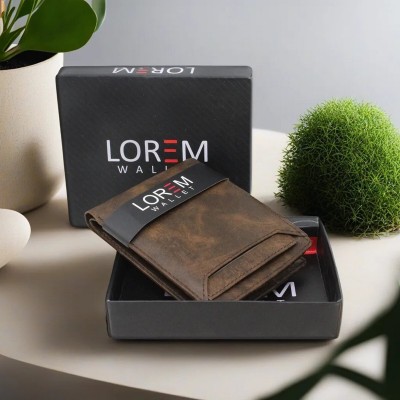 LOREM Men Casual, Evening/Party, Formal Brown Artificial Leather Wallet(8 Card Slots)