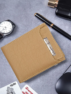 Kastner Men Casual Beige Artificial Leather Wallet(4 Card Slots)