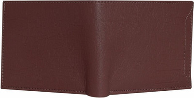 Delcy Men Casual Maroon Artificial Leather Wallet(7 Card Slots)