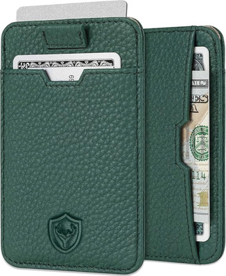 ACURAENTERPRISE Men & Women Casual Green Genuine Leather Card Holder(5 Card Slots)