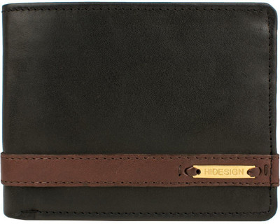 HIDESIGN Men Casual Black Genuine Leather Wallet(2 Card Slots)