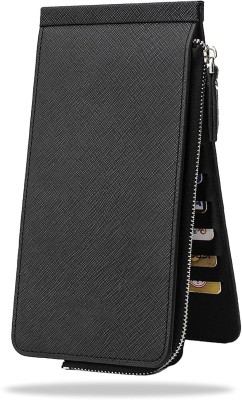 KRAPTICK Men & Women Black Canvas Card Holder(26 Card Slots)