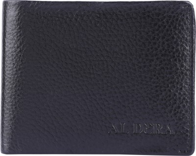 AL DERA Men Formal Black Genuine Leather Wallet(3 Card Slots)