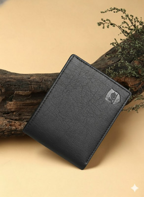 SAMTROH Men Black Artificial Leather Wallet(8 Card Slots)