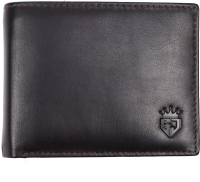 Gino Johnson Men Brown Genuine Leather Wallet(7 Card Slots)