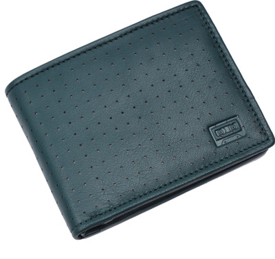CASSETTE Men Trendy, Casual Green Genuine Leather Wallet(6 Card Slots)