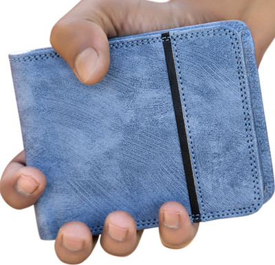 DENNY BLACQ Men Casual Blue Artificial Leather Wallet(3 Card Slots)