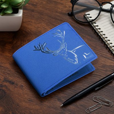 PROVOGUE Men Casual, Ethnic, Formal, Travel, Trendy Blue Artificial Leather Wallet(5 Card Slots)