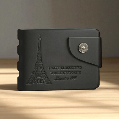 ZEPH Enterprises Men Casual Black Artificial Leather Wallet(5 Card Slots)