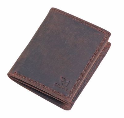 Raumah Men Casual, Evening/Party, Ethnic, Formal, Trendy, Travel Tan, Brown Genuine Leather Wallet(6 Card Slots)