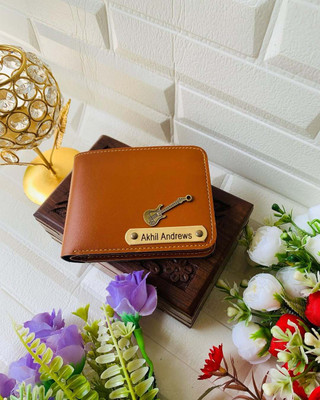Navya Royal Art Men Casual, Ethnic, Evening/Party, Formal, Travel, Trendy Tan Artificial Leather, Genuine Leather Wallet(5 Card Slots)