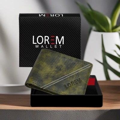LOREM Men Casual, Evening/Party, Formal Green Artificial Leather Wallet(4 Card Slots)