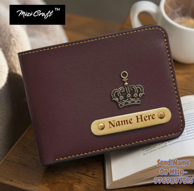 Mizi Craft Men Casual, Formal, Travel, Trendy, Evening/Party Brown Artificial Leather Wallet(3 Card Slots)