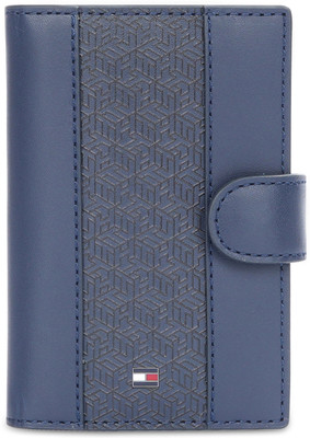 TOMMY HILFIGER Men Casual, Formal Blue Genuine Leather Card Holder(8 Card Slots)