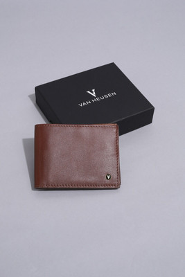 VAN HEUSEN Men Formal Brown Genuine Leather Wallet(2 Card Slots)