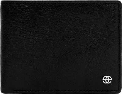 eske Men Casual, Travel Black Genuine Leather Wallet(7 Card Slots)