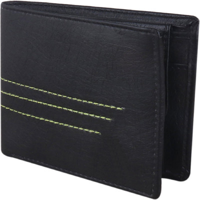ROCKZONE Men Formal Black Artificial Leather Wallet(3 Card Slots)