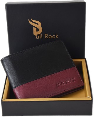 Bull Rock Men Formal Black, Maroon Genuine Leather Wallet(7 Card Slots)