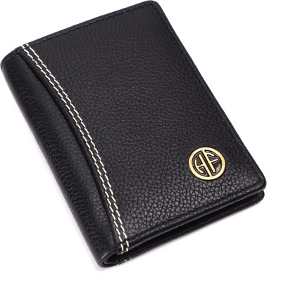 Hammonds Flycatcher Men & Women Trendy, Formal Black Genuine Leather Card Holder(6 Card Slots)