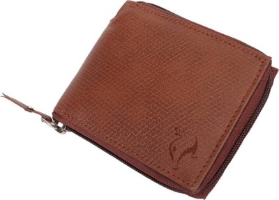 White Bear Men Evening/Party Brown Genuine Leather Wallet(3 Card Slots)