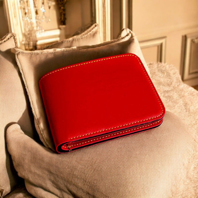 ValorWallets Men Casual, Formal, Evening/Party, Formal, Trendy Red Artificial Leather, Genuine Leather Wallet(5 Card Slots)