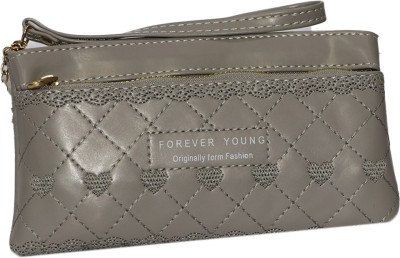 EMMStylife Women Casual Grey Artificial Leather Wallet