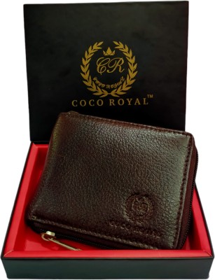 COCO ROYAL Men Formal, Evening/Party, Travel Brown Genuine Leather Wallet(9 Card Slots)