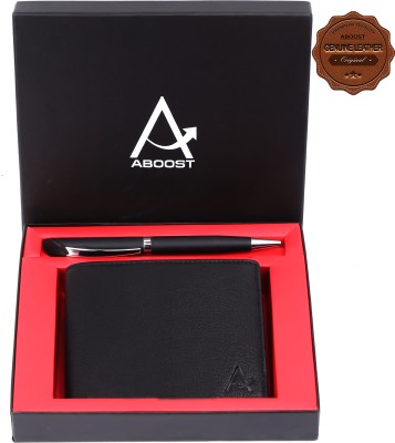 ABOOST Men Casual, Formal Black Genuine Leather Wallet(6 Card Slots)