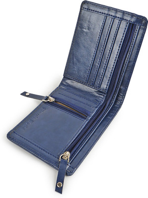 Classic World Men Blue Artificial Leather Wallet(6 Card Slots)